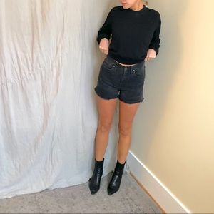 Madewell Black High Waisted Shorts, size 27